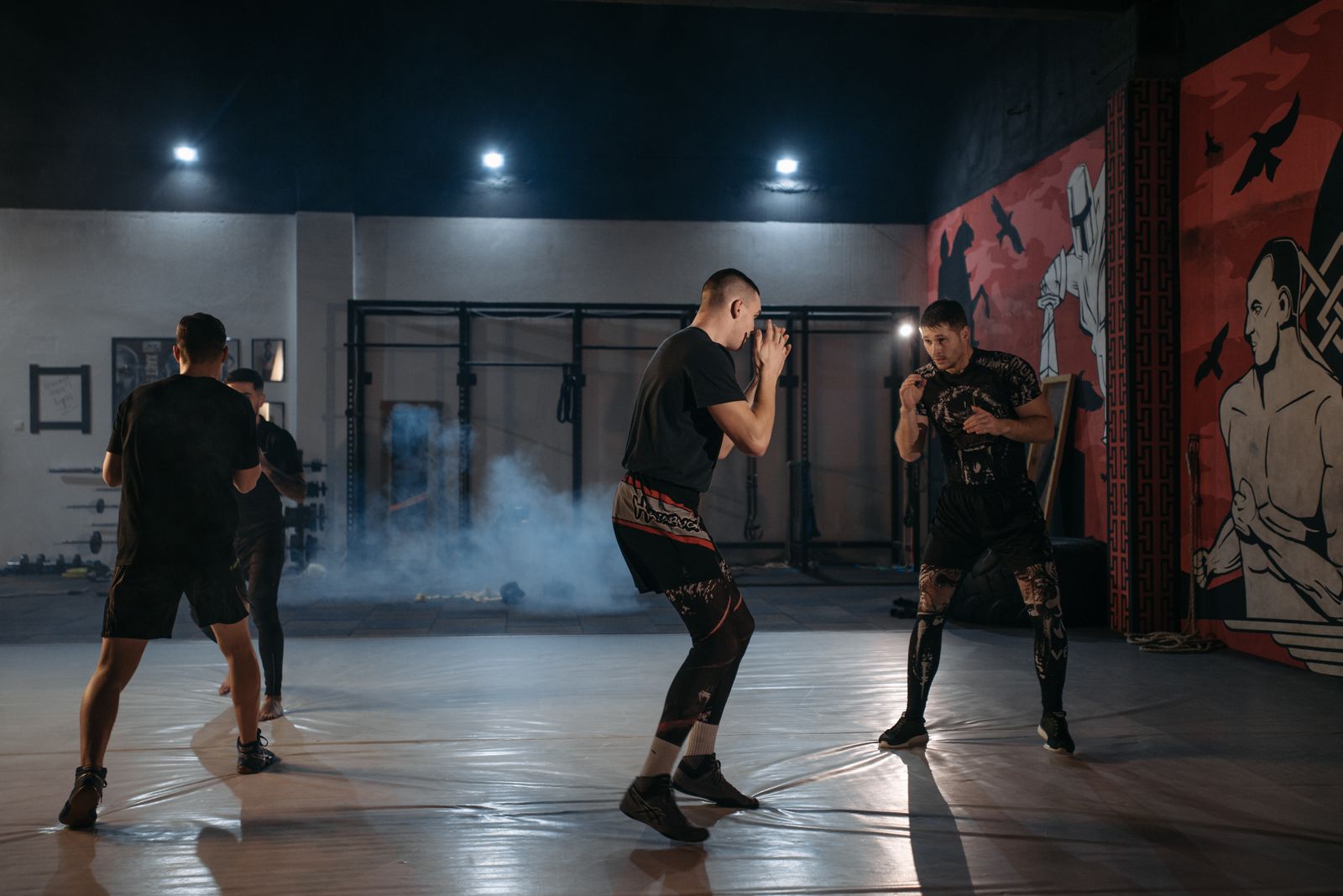 modern, bright martial arts training facility interior